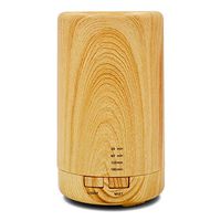 Aromatherapy Diffuser Essential Oil Diffuser Portable USB Mini 7 Colors Led Diffuser for Home Office (All wood grain)