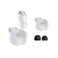 Bluetooth 4.2 Wireless Earbuds with Charging Case for iPhone for Android, Bass Stereo Sound for Sport Lightweight Control Volume - White Without Charge Box