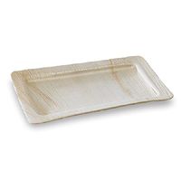 Palmtray Palm Leaf Rectangular Tray (Case of 10), PacknWood - Eco Friendly Compostable Wooden Disposable Plates (11.02" x 7.08" x 0.59") PK210BBA2818