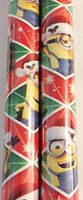 2015 Licensed Christmas Wrap Paper (2 Rolls) (Minion Red)