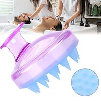 Washing Hair Massage Comb, Shampoo Scalp Shower Bathing Massager Brush (Purple)