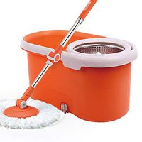 Broom and Dustpan With Long Handle Telescopic Upri Rotating mop - stainless steel lazy mop, household absorbent mop