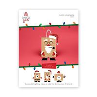 Gifts of Gab - Santa Gift Bag Decoration | 3 Santa & Christmas Gift Wrap | Design & Decorate - Sticker Booklet | Unique Design | Craft Kit | Themed Gift Bags for Kids | Perfect Sticker Booklet