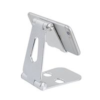 iMagitek Aluminum 270 Degree Multi-Angle Portable Foldable Stand Holder Dock Compatible with iPhone, iPad, Samsung and All Android Smartphones, Tablets (Silver)