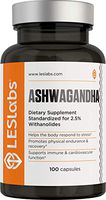 LES Labs Ashwagandha Extract, Non-GMO Supplement, 2.5% Withanolides, 750mg, 100 Capsules