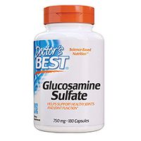 Doctor's Best Glucosamine Sulfate, Non-GMO, Gluten Free, Soy Free, Joint Support, 750 mg, 180 Caps