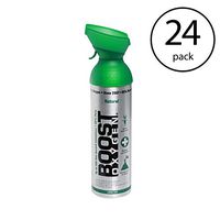 95% Pure Oxygen Supplement, Portable Canister of Clean Oxygen, Increases Endurance, Recovery, Mental Acuity and Performance (10 Liter Canisters, 24 Pack, Natural)