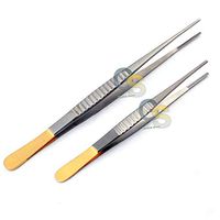 G.S 2 O.R Grade DEBAKEY Artery ATRAUMATIC Tissue Vascular Forceps 6 INCH and 9.5 INCH with Gold Handle