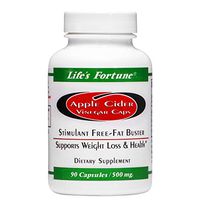 Life's Fortune Apple Cider Vinegar Capsules 90 Capsules - 500mg, The Natural 'Fat Buster', Weight Loss and Health Formula