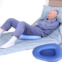 XIHAA Comfortable Inflatable Portable Bedpan, Medical and Home The Patient Lies in Bed and Urinate, for Suitable for Bedridden Patients Pregnant Woman and Old Man Blue(2Pcs)