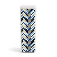 Marijuana Trinity Case | White Chevron Blue | Tobacco, Herb, Pre-Roll, Pill Carry Case