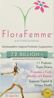 FloraFemme - Vaginal Probiotic Suppository - Clinical Strength, balances Yeast & Bacteria for Feminine Freshness! Helps Restore Vaginal Flora After Antibiotics + Supports BV and Candida Prevention