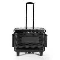 Fishing Bucket SzLive Fish Barreled Fish Barrel Bucket Protection Barrel Fishing Box EVA Multi-function Double Wheel Collapsible Water Bucket (Color : Black, Size : 45x52x28cm)