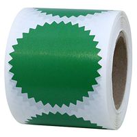 Hybsk 2" Gold Certificate Wafer Seals Labels Awards Legal Embossing Stickers (Bright Green)