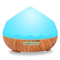LoveJia Essential Oil Diffuser, Mini Portable Wood Grain Cool Mist Humidifier Aromatherapy Humidifier with 7 Color Led Night Lights Waterless Auto Shut-Off Bpa Free-Yellow