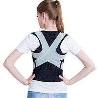 Adult Children Medical Posture Corrector Back Support Belt Corset Orthopedic Shoulder Correct Brace,Gray,XL