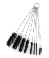yueton10pcs Nylon Tube Pipe Nozzle Brush Set with Wire Loop Handle