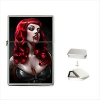 New Product HOT VAMPIRE GIRL Flip Top Cigarette Lighter + free Case Box