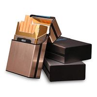 SITAKE 3 Pcs Metal Cigarette Box/Case (20 Capacities) - Cigarette Cigar Protective Cover Box - Brushed Aluminum Cigarette Case, Hard Box with Solid Magnetic Flip Top Closure (3 Colors, for Men)