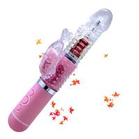 Upgrade 12 Modes Waterproof Cordless Personal Massager - Rechargeable -Telescopic- Magic Powerful Vibrations - Stress Away Sport Recovery -Pink