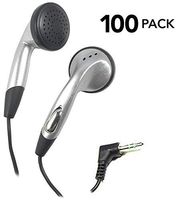 SmithOutlet 100 Pack in-Ear Bulk Earphones Silver