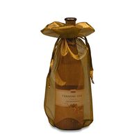 Gold Organza Wine Bags | Quantity: 10 | Width: 6 1/2"