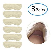 Nanooer Leather High Heel Pads for Shoes That are Too Big, Heel Grips Liner for Shoe Pads for Shoes Too Big, High Heel Inserts for Women Anti Slip, High Heel Insoles,3 Pair