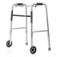 Muzyo Walkers for Seniors Folding Walking Frame Lightweight Aluminium Wheeled Folding Adjustable Height with Wheels
