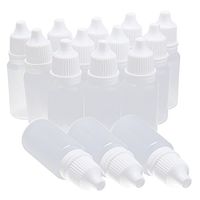 Vaorwne 50 Pieces 10ml Vacuum Plastic Compressible Eyedropper Eye Liquid Bottles New