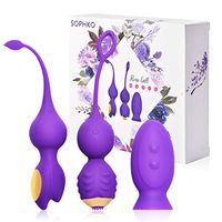 SOPHKO Wireless Jump Eggs Kegel Balls for Women with Remote, Massage Ben Wa Kegel Balls for Beginners, Love Egg Jumping Massage Ball for Bladder Control & Post-Pregnancy Recovery Love Ball (Purple)