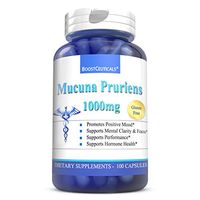Mucuna Pruriens Extract 500mg Capsules – Pure Natural Plus No Additives 1000mg Daily Serving - Non-GMO Gluten Free Velvet Bean Supplement ( 100 ) by BoostCeuticals