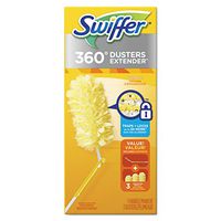 Swiffer 82074CT 360 Dusters, Plastic Handle Extends to 3 ft, 1 Handle & 3 Dusters per Kit (Case of 6 Kits)