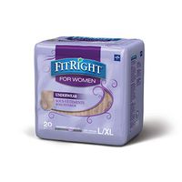 FitRight Incontinence Underwear for Women, Disposable Underwear with Heavy Absorbency, Large/XL, 20 Count