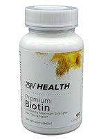Premium Biotin 10,000 mcg Helps Longer shinier Hair Healthy Skin Stronger Nails Extra Strength Pills 60 Tablets by Zon Health