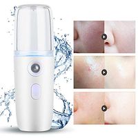 30ml Portable Nano Facial Mister,Mini Moisturizing Hydrating Atomization Humidifier,Handheld Facial Mist Cold Spray for Eyelash Extensions,USB Rechargeable (White)