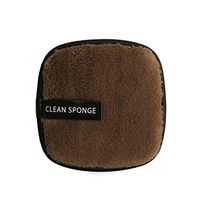 Elevin(TM) Microfiber Pad Remover Soft Towel Face Cleansing Makeup Clear Sponge Makeup Puff (Brown)