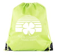 Custom St Patrick's Day Backpack Personalized Drawstring Bags, Reusable Gift bag - 3PK Lime CE2500Patty S2