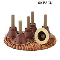 60 pcs of Stick On Moxa Sticks Moxibustion with Mini Moxa Sticks with Self-Adhesive Large Candle Base (60 pcs)