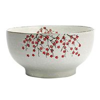 AXZHYX Bowl Plum Bowl Ceramic Bowl Big Bowl Soup Bowl 6.7inches Ramen Bowl Kitchen Restaurantware Salad Bowl Gift Hotel Tableware Home Noodles Boiled Fish Soup Bowl