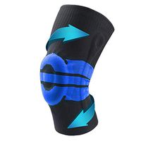Knee Brace Compression Sleeve Sports Knee Support with Silicone & Spring Stabilization for Men Women Medical Grade Knee Protector