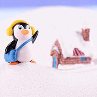 Miniature Penguin Figurine Garden Craft Micro Landscape Ornaments Xmas Craft