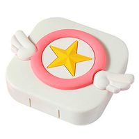 Contact Lens Case Contact Lens Applicator Portable Contact Lenses Container Holder Glasses Storage Box Eye Care Kit with Mirror for Home and Travel