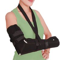 Arm Sling Shoulder Immobilizer Support Brace Rotator Cuff Sling Orthopedic Arm Elbow Fracture Stabilizer Splint for Women Men Injury, Post Surgery, Subluxation, Dislocation Pain Relief (M)