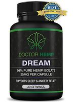 Doctor Hemp Dream | for Sleep Support & Anxiety Relief | 750mg of Pure Organic Hemp Extract + Melatonin, Chamomile, Valerian Root, L-Theanine, GABA | Natural Sleep Aid | Vegan, Non-GMO | 30 Serv