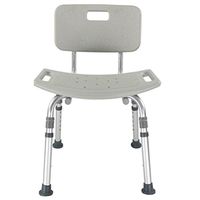 Shower Stool Height Adjustable Non-slip Aluminium Bath / Shower Chair With Back