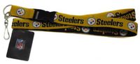 Pro Specialties Group NFL Pittsburgh Steelers Two Tone Lanyard, Gold/Black, One Size