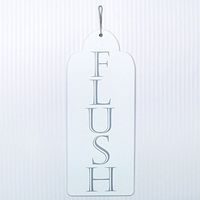 13" X 32" X 1" Wood Tag (Flush) White/Gray – 12438