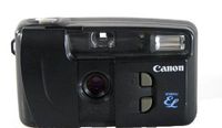 Canon Snappy EL 35mm Point and Shot Film Camera with built in Flash and Quartz Date. Black