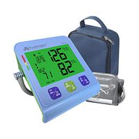 Amplim Fully Automatic Upper Arm Digital Blood Pressure Monitor with Universal Cuff and Premium Storage Pouch, 8.7 Inches -16.5 Inches Arms, Series 10, Blue-Green