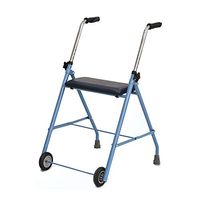 Wheel Walker Frame Mobility Aid Helps Walk Independent Folding 2 Wheel Seats
